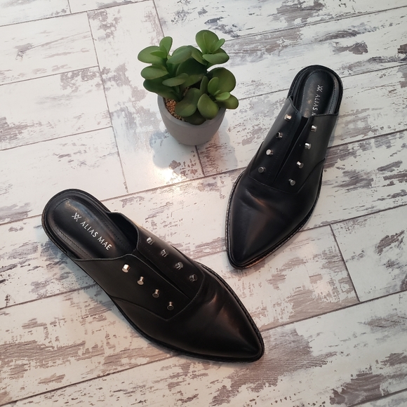 Alias Mae Shoes - HP🖤 Alias Mae Valence Burnished Black Slides 41